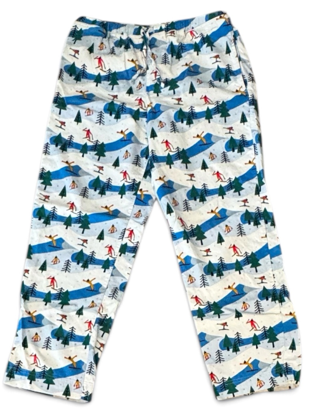 Hanna Andersson Size Medium "Ski Slope" patterned flannel pajama bottoms